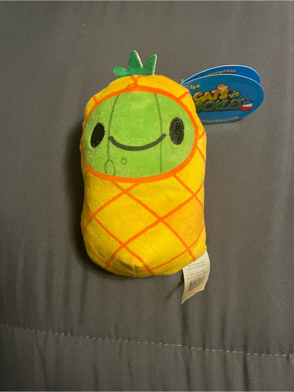 Pineapple Plush Reptile Toy - Yellow & Green